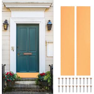 Uxcell 2pcs Door Kick Plate, 6 x 30 Inches Anodized Aluminum Kick Plate Door Plate, 1.5mm (1/16 Inch) Thickness, for Exterior Front Door or Back Door, Copper Gold