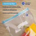 Sous Vide Bags 28Pcs, BPA Free Reusable, with Air Valve, Double-Layered Food Storage for Cooking, Food Storage, and Microwave Heating. 3 Size 21 Vacuum Zipper Bags, 2 Seal Clips, and 5 Air Valves.