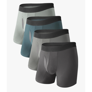 BAMBOO COOL Men's Ultra Breathable Underwear Mesh Boxer Briefs with Lightweight Waist Band, No Ride Up, Multipack Medium