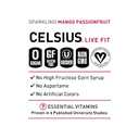 CELSIUS Sparkling Mango Passionfruit, Functional Essential Energy Drink 12 Fl Oz (Pack of 12) (EXP 09/01/26)