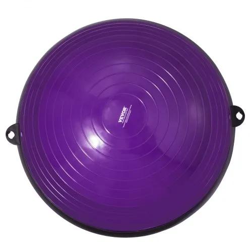 Half Balance Ball Trainer - Half Stability Ball for Exercise, Core Strengthening, Workouts, Home Gym, Physical Therapy, Fitness,Balance Training Equipment with Non-Slip Base, Resistance Bands