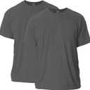 Gildan Adult Ultra Cotton T-Shirt, Style G2000, Multipack (Large, Charcoal)