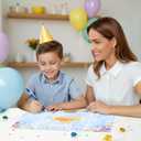 WERNNSAI Happy Birthday Guest Book - Dinosaur Birthday Party Supplies 12" x 18" Dino Birthday Guest Book Alternative Happy Birthday Signature Book for Kids Boys Birthday Party Decorations