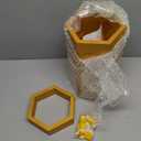 Lallisa 8 Pcs 6.3 Inch Honeycomb Cupcake Stand Bee Baby Shower Decorations with 16 Bee 8 Flower Farmhouse Wooden Hexagon Cake Display Holder Beehive Shelves Table Sign for First Gender Reveal