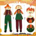 2 Pack 60" Large Scarecrow Thanksgiving Fall Sitting Scarecrow, Lovely