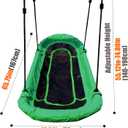 Platform Boat Swing 66 inch-Hanging Hammock Lounger Swing for Tree Backyard Porch Beach Park Playground Teens and Adult