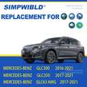 3 Factory Wiper blades Replacement For 2016-2021 Mercedes-Benz GLC 250/300/350/GLC43 AMG/GLC63 AMG Original Equipment Replacement Windshield Wiper Blades Set 22"+22"+12" (Set of 3) Push Button