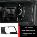 Car Accessories Fit for 2019 2020 2021 2022 2023 2024 2025 Mazda 3 Axela Interior Gear Shift Knob Console Media Panel Cover Trim (Carbon Fiber Style) Stainless Steel 1 PC