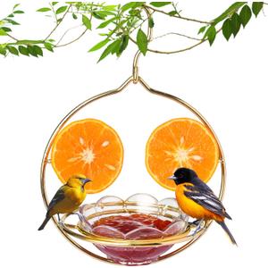 Jealoeur Oriole Feeders for Outdoors Hanging with Fruit Holder, Golden Oriole Feeders, Easy to Disassemble and Wash, Used for Bird Watching in the Courtyard