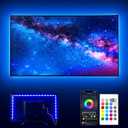 PANGTON VILLA Led Lights for TV LED Backlight,16.4FT RGB Smart LED Strip Lights for 65-75in TV, Bluetooth APP & Remote Control Music Sync & Multi-Scene Modes-USB Powered LED Lights for Bedroom/Gaming (14.3 ft)