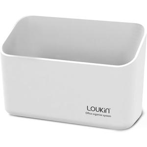 loukin Magnetic Marker Holder, Dry Erase Marker Holder, Remote Control Holder, Magnetic Storage Organizer for Whiteboard or Refrigerators (White)