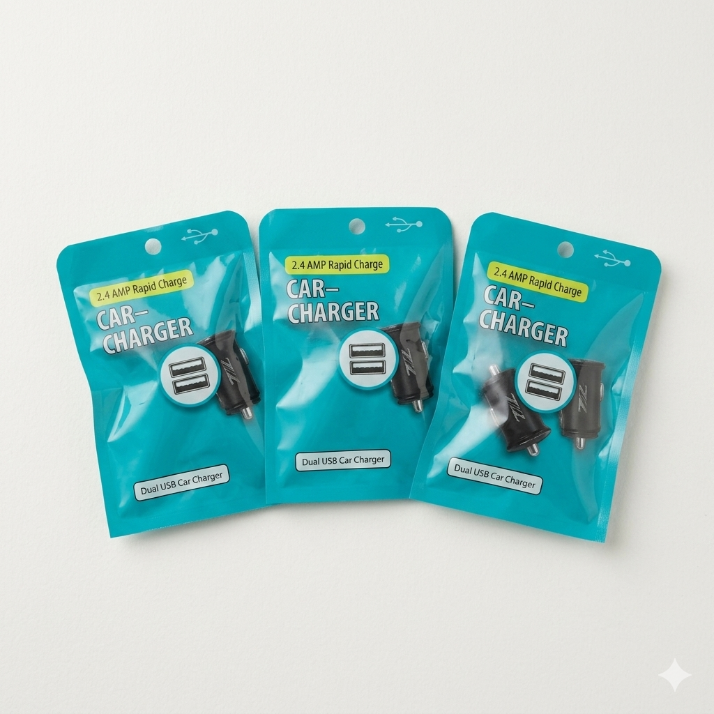 2.4AMP Rapid Charge Car Charger 3Pcs