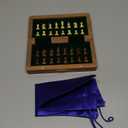 Magnetic Travel Chess Board Set - Classic Wood Staunton 7 X 7 Inch Pocket Chess Set with Folding Game Board Handmade in Fine Rosewood