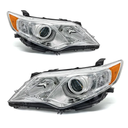 Headlights Assembly for 2012 2013 2014 Toyota Camry/12 13 14 Camry SE/L/LE/XLE/Hybrid Headlamp Replacement with Amber Reflector Chrome Housing