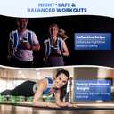 Fragraim Weighted Vest for Women Men - 8lb/10lb/12lb/16lb/22lb/25lb/30lb Weight Vest with Reflective Stripe, Detachable Phone Pouch, Ideal for Walking, Strength Training, Running, Workout, Cardio (Blue)