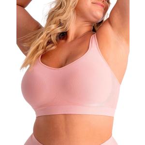 SHAPERMINT Wireless Bras for Women No Underwire  Small to Plus Size Bralettes with Support and Natural Lift (2XL: 36G, 38DD/EG, 40DDD/E, 42CD, 44CD, Rose Tan, Fixed Straps)