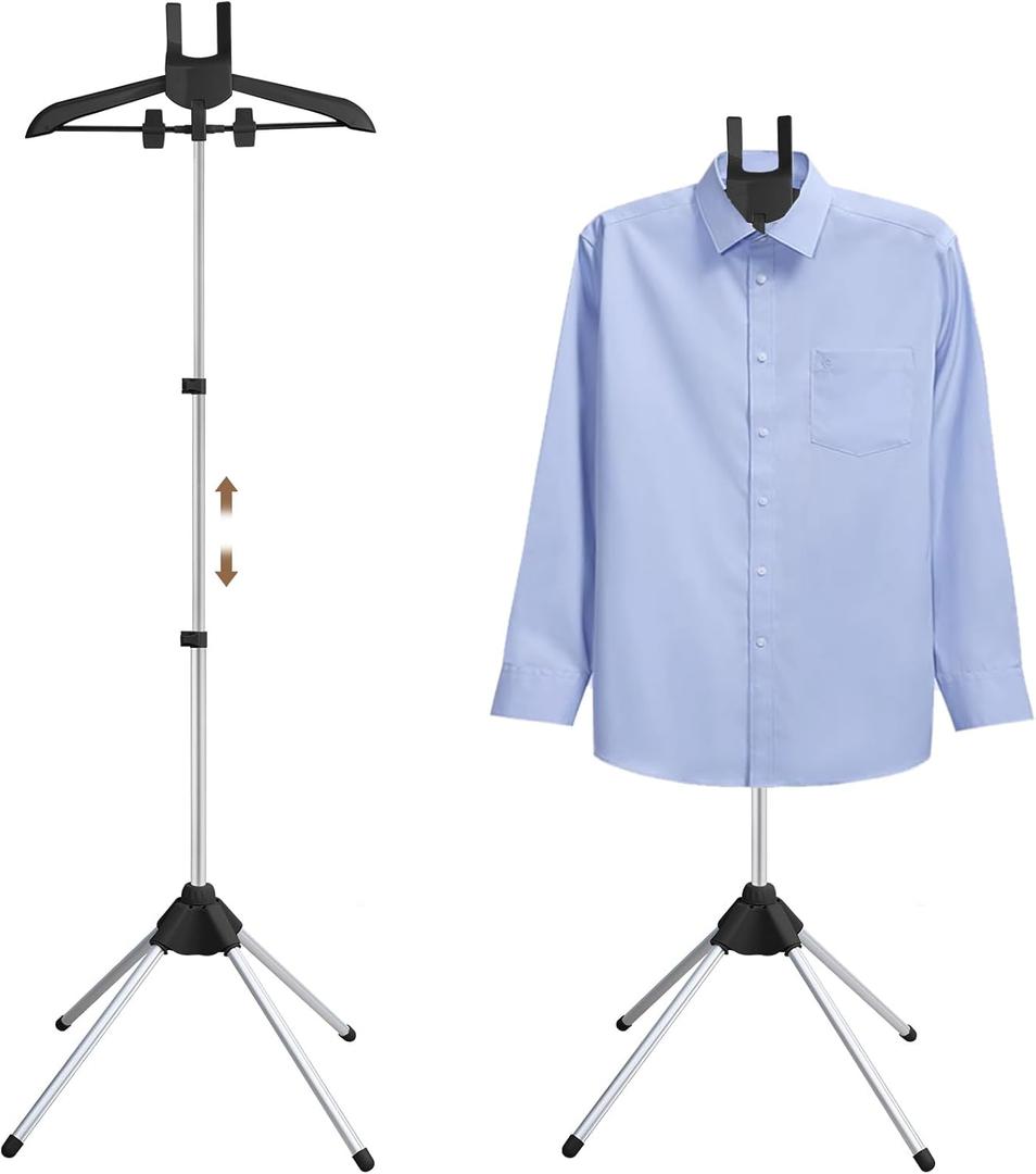 Abiglifty 34-63 Inch Adjustable T Shirt Display,Portable Clothing Display Stand Mannequin Torso for Vendors, Clothes Steamer Stand for Adults & children Clothing Dress (Black)