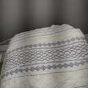 INK+IVY Comforter for Queen Size Bed, Chenille Tufted, Breathable Cotton Comforter Set Queen, All Season Modern Boho Comforter with Farmhouse Bedding Flare, 2 Matching Shams, Queen White/Navy 3 Piece