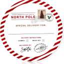 Affrolling 500 Pcs North Pole Christmas Stickers from Santa for Gifts 2 Inch Self Adhesive Christmas Gift Tag Round Xmas Wrapping Paper Labels for Xmas Party Holiday Cards Envelopes Boxes(Cute)