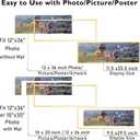 JCJMY 12x36 Picture Frame with 10x30 Mat, Display Photo 10x30 with Mat or 12 x 36 Without Mat, Wall Hanging Large 12 by 36 Poster Frame with Plexiglass, Gold