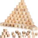 Barydat 100 Pcs 1 in Wooden Cubes, Unfinished Wooden Blocks for Crafting Natural Craft Wood Square Blank Cube for DIY Project Baby Showers