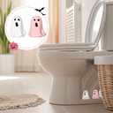 2 Pack Toilet Bolt Caps Decorative Toilet Bolt Screw Covers Ceramic Cute Bathroom Decor Fun Themed Gadgets Bathroom Replacement Parts (Pink, White,Ghost)