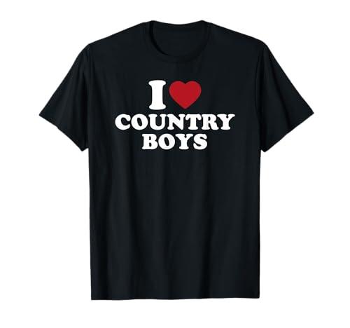 I Love Country Boys Southern Redneck Cowgirl T-Shirt size XL