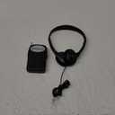 GPX® Portable AM/FM Radio with Wired Headphones, Black, R116B