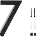 3 x 8 Inch House Numbers for Outside Modern | Large Floating Black House Numbers | Address Numbers/Door Garage Gate |911 Visibility Signage (7)
