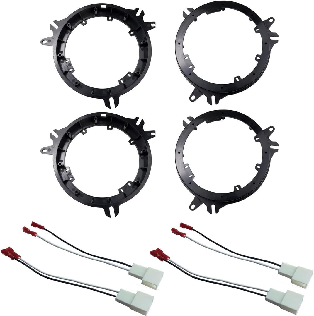 6.5"/6.75" Speaker Mounting Adapter for Toyota Lexus Scion with Wiring Harness 2 Pairs