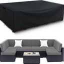 Patio Furniture Covers Waterproof, Heavy Duty 600D Outdoor Furniture Covers for Outside Sectional Sofa Set,Tear Resistance and Anti-UV, Black,137"L x 102"W x 35"H
