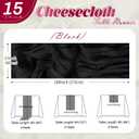 15 Pack Black Cheesecloth Table Runner 17 x 108 inch Cheese Cloth Table Runners 9ft Black Table Runner Rustic Romantic Sheer Gauze Runner for Wedding Party Baby Shower Table Decoration