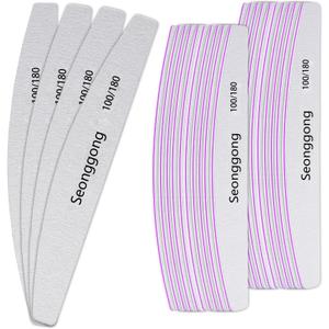 24 PCS Nail File 100/180 Grit Nail Files for Women Double Sided Emery Board Fingernail Shaping Manicure Pedicure Tools for Natural Nails Nail Supplies Salon and Home Use
