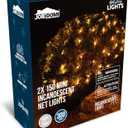 Joiedomi 2-Pack Christmas Net Lights,150 Warm White Net Lights for Indoor & Outdoor Christmas Decorations, Events, Eve Night Decor, Tree, Bushes