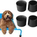Impresa Elevated Dog Bed Feet - Anti-Slip Rubber Feet for Raised Bed - Floor-Grip Stabilizers for Dog Cot - Universal 1-Inch Leg Caps - Pack of 4, Conical Rubber