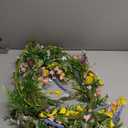70-Inch Spring Summer Flower Garland for Mantle, Floral Garland with Colorful Wildflowers, Forsythia & Lavender Flowers for Decor, All Year Round Artificial Flower Garlands for Home Decor