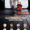 VEVOR Dry Vacuum Cleaner, 2.6 Gallon 2.5 Peak HP Portable Shop Vac with 800W Input Power, Various Nozzles, 1.25in Diameter x 4ft Hose, 9.2ft Cord for Home, Garage, Jobsite, Workshop, Black Orange