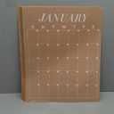 12 Pcs Brown Undated Calendars 16' x 20' Large Erasable Wall Calendar 12 Month Dry Ease Reusable Planning Yearly Blank Planner Reserved Grid for Office Home Educational Study Room Back to First Day (Harvest)