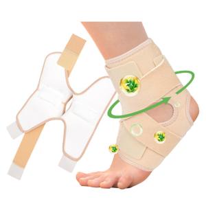 Castor Oil Pack Wrap For Foot Ankle Wrap Foot Wrap For Plantar Fasciitis Relief Foot Pain Relief,Adjustable Breathable Compression Ankle Support,Beige,Size S,Castor Oil Not Included,1 Per Pack