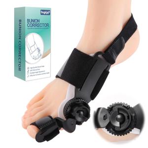 Bunion Corrector for Women & Men Big Toe, Relief Fixed Adjustable Knob Corrector, for Left and Right Foot, Black 1Pack Bunion Corrector for Women & Men Big Toe, Relief Fixed Adjustable Knob Corrector, for Left and Right Foot, Black 1Pack