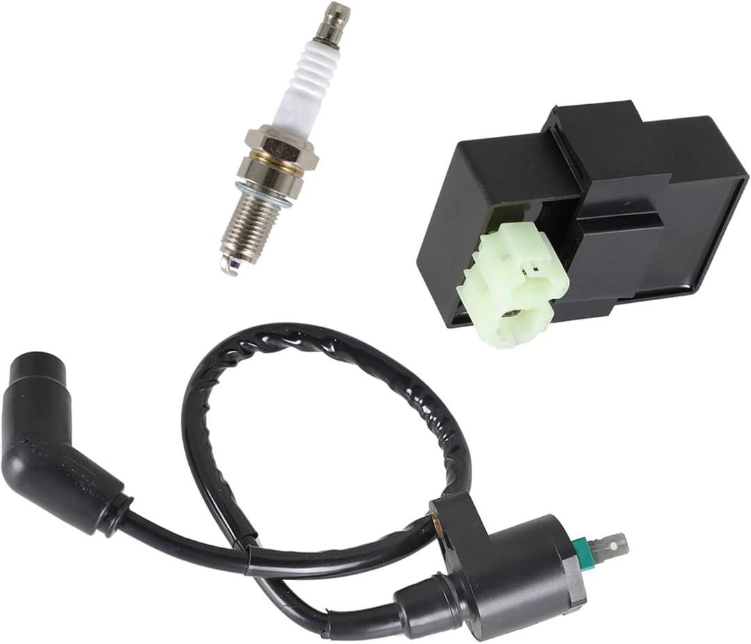 Ignition Coil Spark Plug CDI Box Replacement for Honda FourTrax 300 TRX300 2x4 4x4 1990 1991 1992 1993 30410-HC4-770 30510-HC4-000