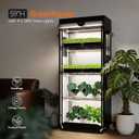 Bstrip Indoor Greenhouse with Grow Light, Oxford Fabric Grow Tent 4-Tier Plant Shelf with Timer for Indoor Plants, Spring Seed Starting, Vegetables, Plant Growth, Size: 5-Tier 59"H Greehouse