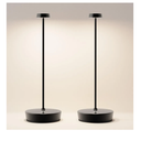 2Pack Cordless LED Table Lamp，Rechargeable Battery Operated Table Light, 3 Color Stepless Dimmable Table Lamp, Portable Table Light for Outdoor/Restaurants/Patio
