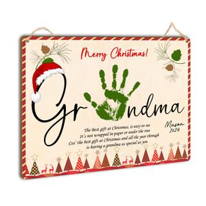 Christmas Gift for Grandma, Mimi, Nana Christmas Craft Handprint Poem, DIY Card Memory Keepsake, Baby Toddler Craft, Home Decoration, Winter Craft for Baby, PreK, Preschool Keepsake 8x10''
