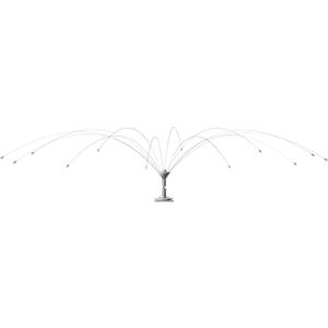 Salcod Bird Deterrent Outdoor 360° Wind-Powered Spinning Device, Stainless Steel Bird Repellent for Roof, Dock, Boat & HVAC Units, Anti Bird Landing Protection – 8ft