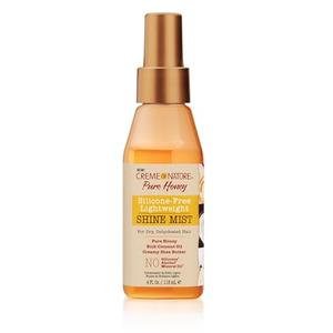 Creme of Nature Pure Honey Silicone-Free Lightweight Shine Mist & Finishing Spray for Instant Shine & Moisture, With Honey, Coconut Oil & Shea Butter, 4 oz