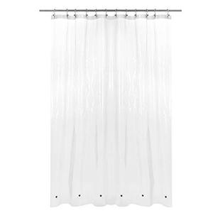 Barossa Design Extra Long Shower Curtain or Liner 72x80-6 Magnets on Bottom, PEVA, Waterproof, PVC Free, Metal Grommets - 72 x 80 Inches, Clear