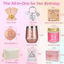 21st Birthday Gifts For Her - Happy 21 Year Old Gift Box for Women, Best Friends, Female Daughter, Sister, Girlfriend, Coworker, Bestie - Unique Basket
