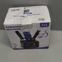 Karaoke Machine,Portable Bluetooth Speaker with 2 Wireless Microphone for Adults & Kids with LED Lights, Karaoke Microphone with PA System Supports USB/TF/AUX,Gift for Party (Purple)