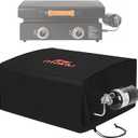 ITHWIU 22" Griddle Cover- Exclusively Compatible with Blackstone 22" Tabletop Griddle with Hood, Water Resistant 600D Polyester UV & Fade Resistant Protective Heavy Duty Flat Top Gas Grill Cover